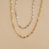 deux collier en inox argenté et doré