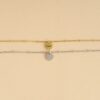 deux bracelets en acier inoxydable couleur or et argent