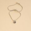 Bracelet en acier gravé personnalisé - Papillon et Libellule