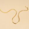 collier plat en acier couleur or