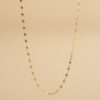 collier suspendu doré en acier inoxydable
