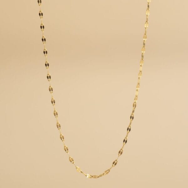 collier suspendu doré en acier inoxydable