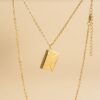 collier enveloppe doré