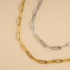anneaux doré et argenté en acier inoxydable