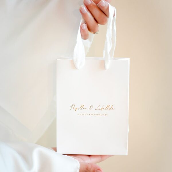 Sac cadeau Papillon et Libellule porté à deux mains
