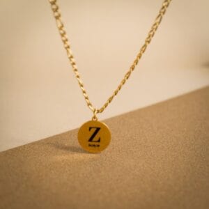 Pendentif en acier couleur or personnalisé - gravure laser