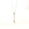 pendentif en forme de barre couleur argent
