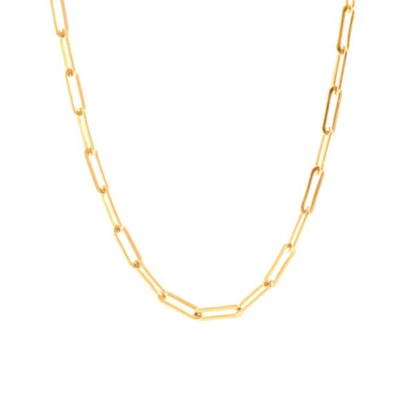 chaine couleur or en anneaux