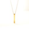 pendentif en forme de barre couleur or