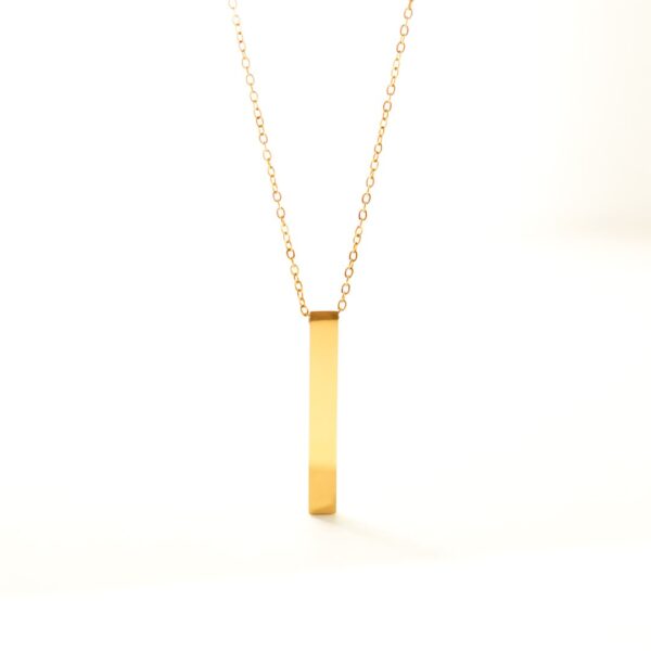 pendentif en forme de barre couleur or