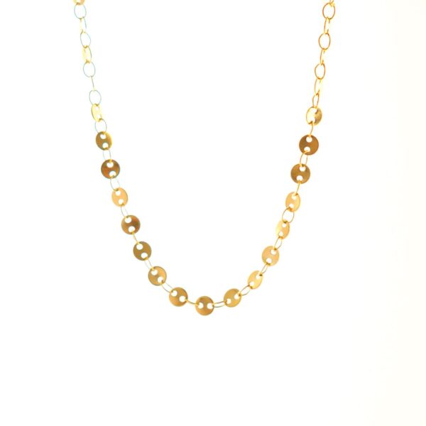 chaine en acier couleur or