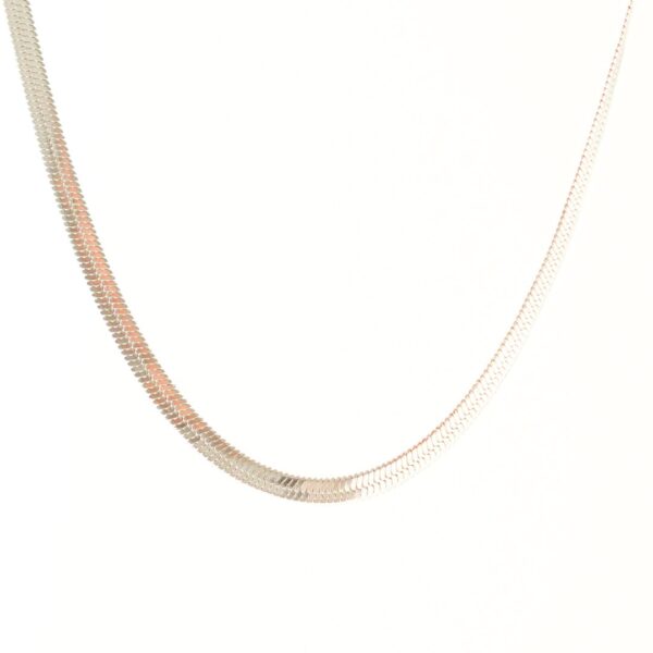Collier argenté plat