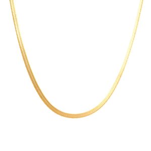 Collier doré plat
