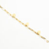 BRacelet doré à anneaux avec 3 pendentif coeurs attachés, personnalisés