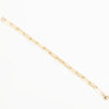 BRacelet doré à anneaux avec 3 pendentif coeurs attachés, personnalisés