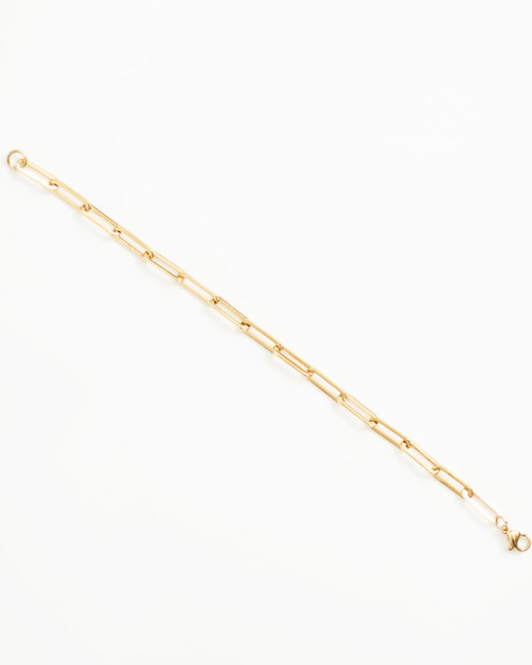 BRacelet doré à anneaux avec 3 pendentif coeurs attachés, personnalisés